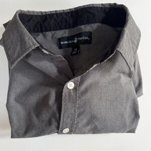 Beverly Hills Polo Club Mens Dress Shirt Long Sleeve Dark Grey M